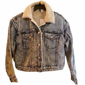 Forever 21 - Y2K Stonewashed denim fleece jacket (NWT)